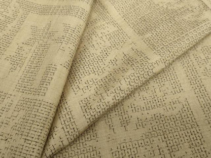 平和屋着物●結城紬　80亀甲　笹竹文　正絹　逸品　DABF1219ud