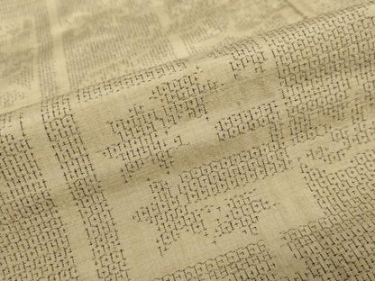 平和屋着物●結城紬　80亀甲　笹竹文　正絹　逸品　DABF1219ud
