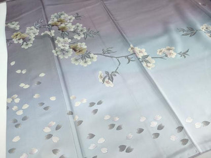 平和屋着物●訪問着　枝花文　暈し染め　金銀彩　さが美扱い　正絹　逸品　DABF1220ud