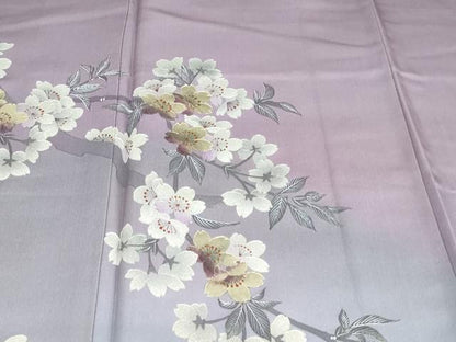 平和屋着物●訪問着　枝花文　暈し染め　金銀彩　さが美扱い　正絹　逸品　DABF1220ud