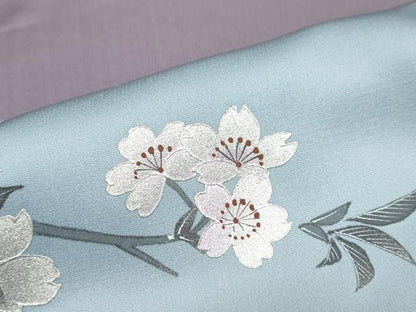 平和屋着物●訪問着　枝花文　暈し染め　金銀彩　さが美扱い　正絹　逸品　DABF1220ud