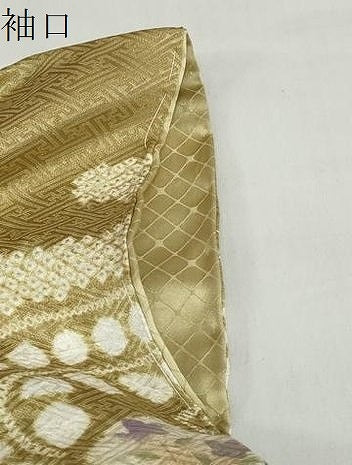 平和屋着物●訪問着　絞り　道長草花丸文　蛍暈し　正絹　逸品　DABF1222ud