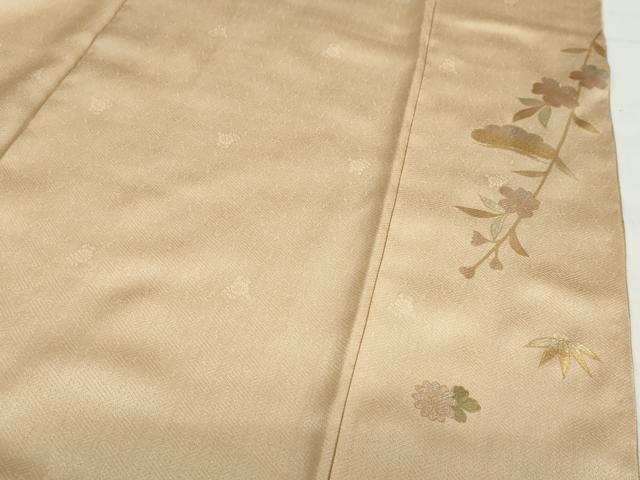 平和屋着物●訪問着　螺鈿　地紙重ね草花文　暈し染め　金銀彩　正絹　逸品　未使用　DABF1236ud