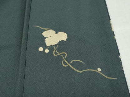 平和屋着物●訪問着　短冊花鳥文　金銀彩　正絹　逸品　未使用　DABF1237ud