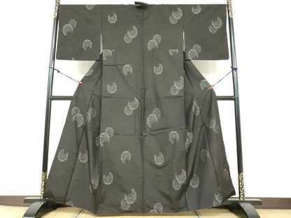 平和屋着物●本場大島紬　源氏車文　やまと誂製　正絹　逸品　DABF1241ud