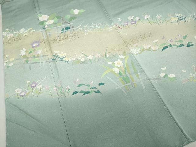 平和屋着物●豪華色留袖　草花文　暈し染め　金彩　正絹　逸品　未使用　DABF1243ud