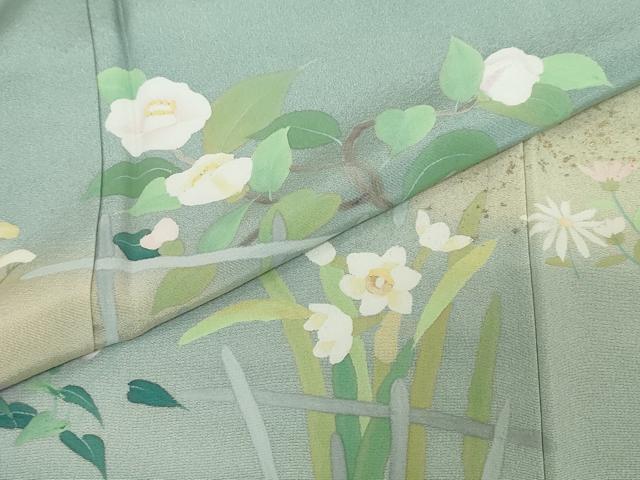 平和屋着物●豪華色留袖　草花文　暈し染め　金彩　正絹　逸品　未使用　DABF1243ud