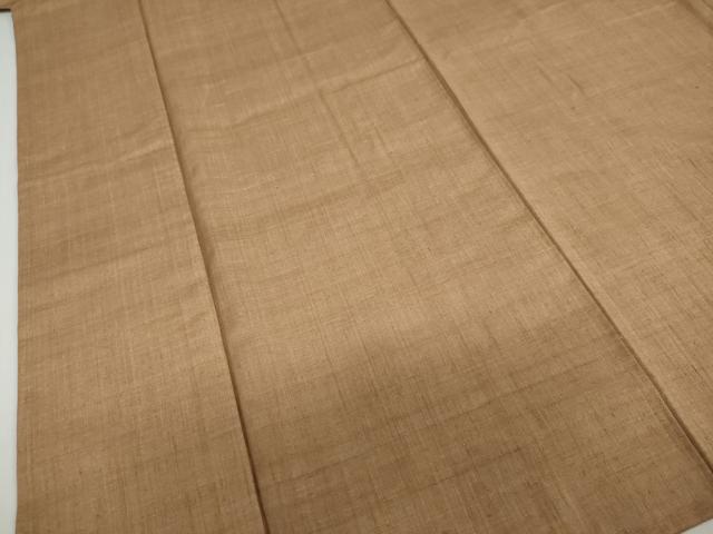 平和屋着物●本場結城紬　重要無形文化財　丁子色　正絹　逸品　DABF1245ud