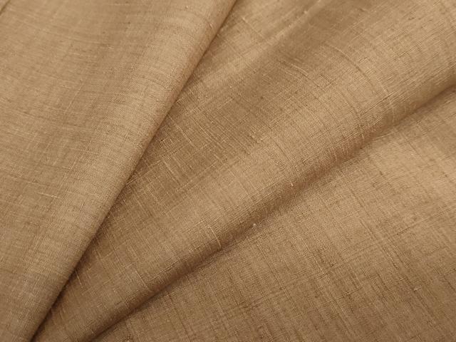 平和屋着物●本場結城紬　重要無形文化財　丁子色　正絹　逸品　DABF1245ud