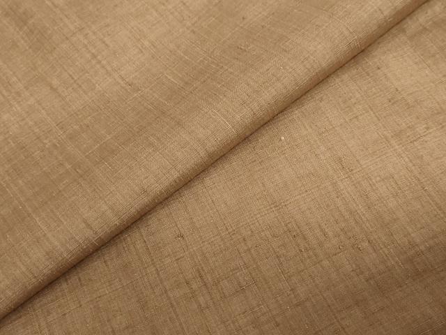 平和屋着物●本場結城紬　重要無形文化財　丁子色　正絹　逸品　DABF1245ud