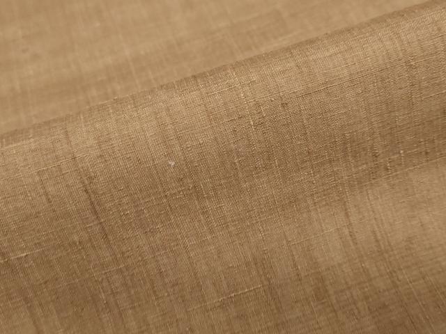 平和屋着物●本場結城紬　重要無形文化財　丁子色　正絹　逸品　DABF1245ud