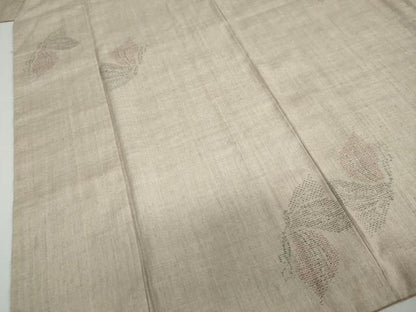 平和屋着物●本場結城紬　重要無形文化財　80亀甲　舞蝶文　正絹　逸品　DABF1251ud
