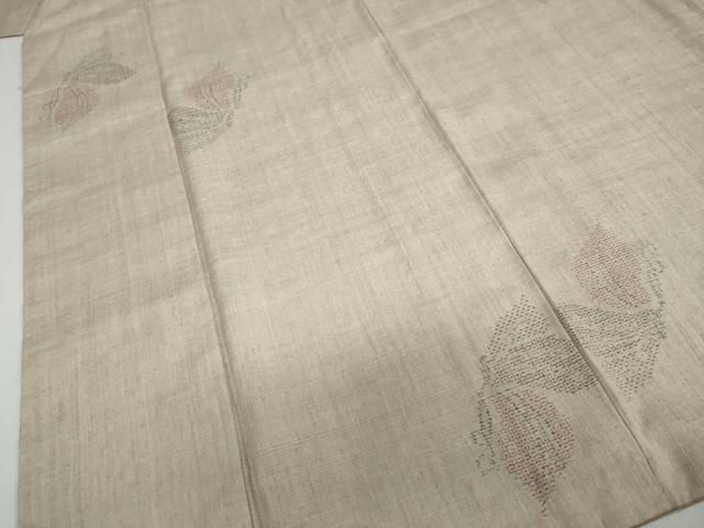 平和屋着物●本場結城紬　重要無形文化財　80亀甲　舞蝶文　正絹　逸品　DABF1251ud