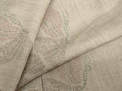 平和屋着物●本場結城紬　重要無形文化財　80亀甲　舞蝶文　正絹　逸品　DABF1251ud