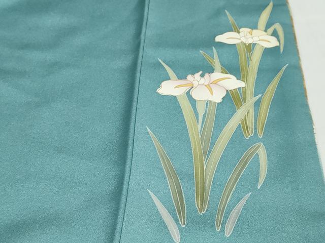 平和屋着物●訪問着　作家物　草花文　暈し染め　金彩　ロング丈　正絹　逸品　DABF1257ud