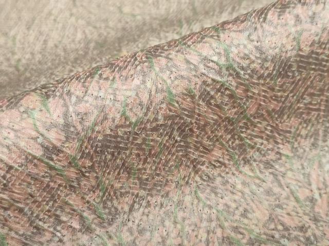 平和屋着物●訪問着　絞り　草花文　正絹　逸品　未使用　DABF1265ud