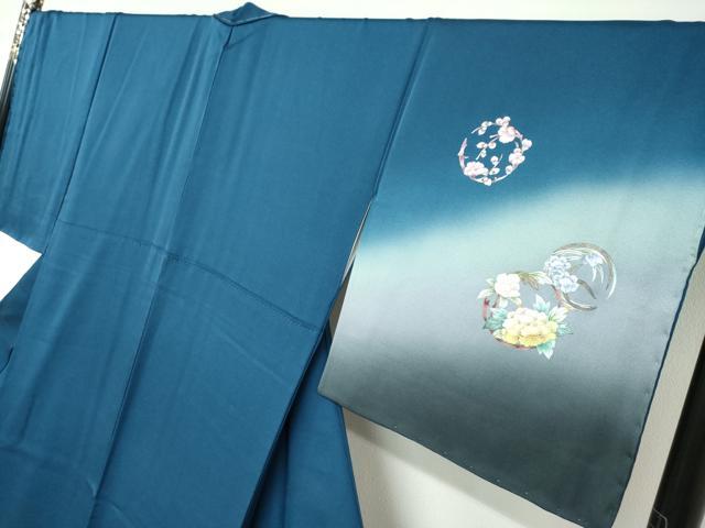平和屋着物●訪問着　草花丸文　暈し染め　金銀彩　さが美扱い　正絹　逸品　未使用　DABF1266ud
