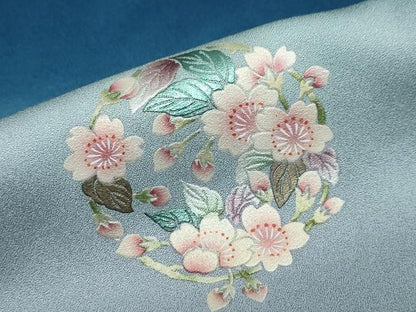 平和屋着物●訪問着　草花丸文　暈し染め　金銀彩　さが美扱い　正絹　逸品　未使用　DABF1266ud