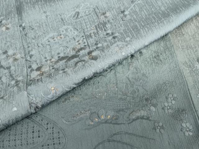 平和屋着物●中国三大刺繍　汕頭刺繍　スワトウ刺繍　訪問着　流水貝桶花文　暈し染め　金糸　正絹　逸品　DABF1268ud