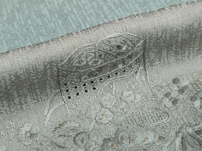 平和屋着物●中国三大刺繍　汕頭刺繍　スワトウ刺繍　訪問着　流水貝桶花文　暈し染め　金糸　正絹　逸品　DABF1268ud