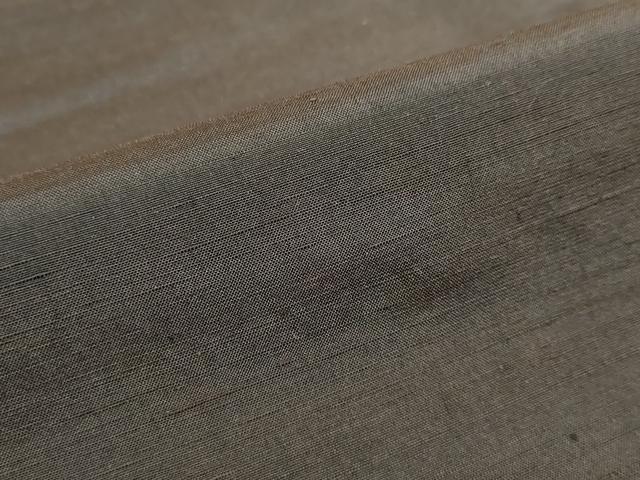 平和屋着物●結城紬　奥順　はたおり娘　鉄黒色　証紙付き　正絹　逸品　DABF1276ud