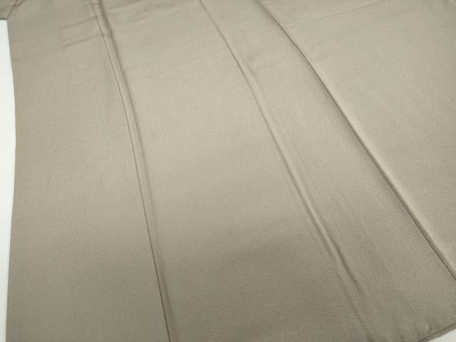 平和屋着物●上質な色無地　伝統工芸士　淳子　胡桃染色　正絹　逸品　DABF1282ud