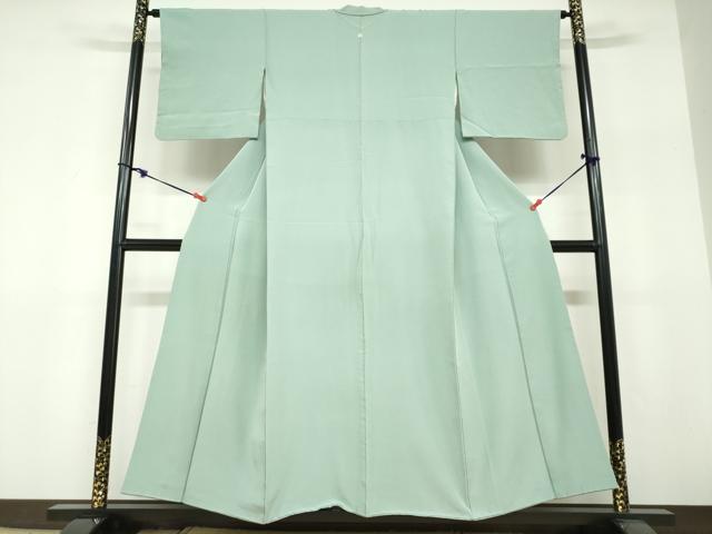 平和屋着物●上質な色無地　裏葉柳色　正絹　逸品　DABF1284ud