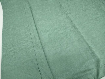 平和屋着物●上質な色無地　花唐草地紋　薄青色　正絹　逸品　DABF1285ud