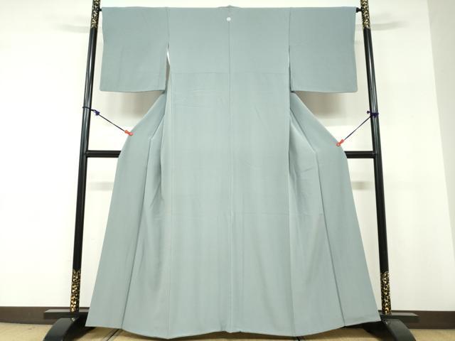 平和屋着物●上質な色無地　錫色　正絹　逸品　DABF1286ud