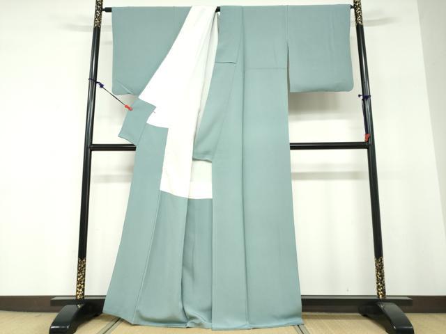 平和屋着物●本草木染作家　瑞鳳　色無地　勿忘草色　正絹　逸品　DABF1290ud