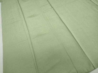 平和屋着物●上質な色無地　若葉色　正絹　逸品　DABF1293ud