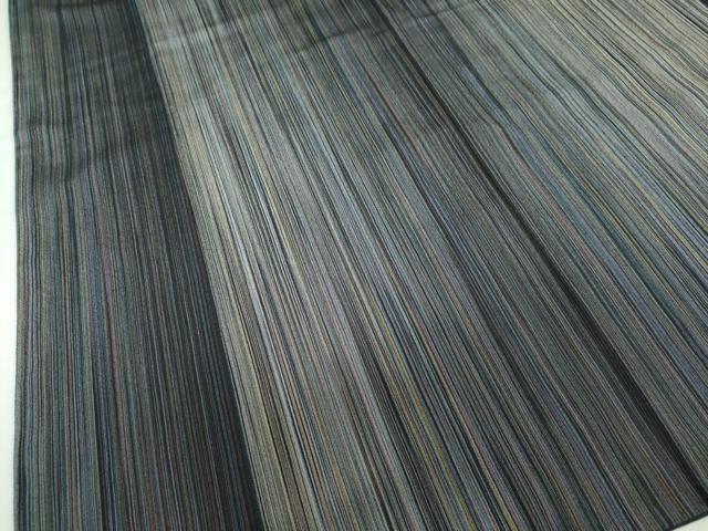 平和屋着物●本塩沢　やまだ織　200色　霞文　正絹　逸品　DABF1300ud