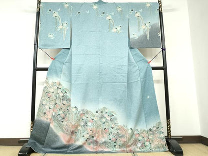 平和屋着物●訪問着　作家物　辻が花　暈し染め　正絹　逸品　DABF1303ud