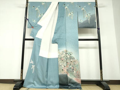 平和屋着物●訪問着　作家物　辻が花　暈し染め　正絹　逸品　DABF1303ud