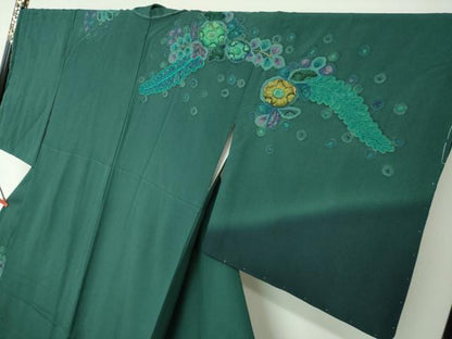 平和屋着物●訪問着　辻が花　暈し染め　金彩　正絹　逸品　未使用　DABF1304ud