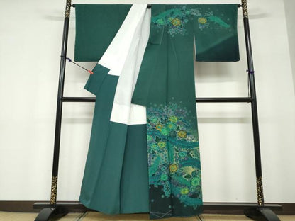 平和屋着物●訪問着　辻が花　暈し染め　金彩　正絹　逸品　未使用　DABF1304ud