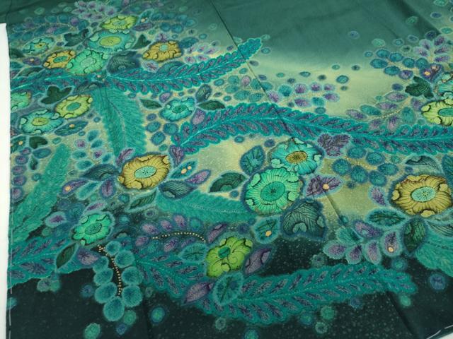平和屋着物●訪問着　辻が花　暈し染め　金彩　正絹　逸品　未使用　DABF1304ud
