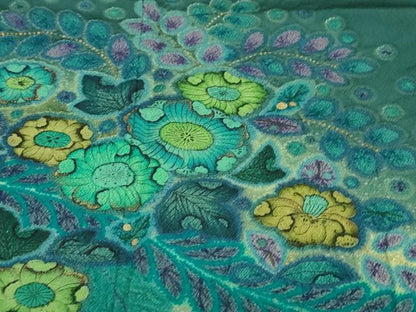 平和屋着物●訪問着　辻が花　暈し染め　金彩　正絹　逸品　未使用　DABF1304ud