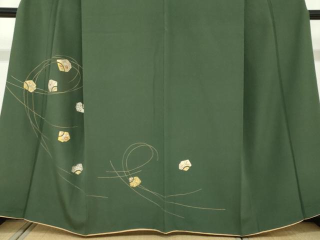 平和屋着物●訪問着　刺繍　草花文　金彩　正絹　逸品　DABF1305ud