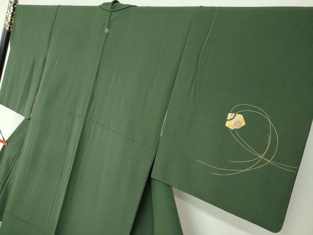 平和屋着物●訪問着　刺繍　草花文　金彩　正絹　逸品　DABF1305ud