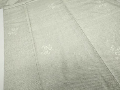 平和屋着物●本塩沢　草花文　正絹　逸品　未使用　DABF1314ud