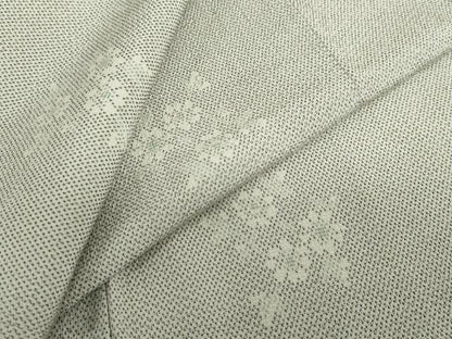 平和屋着物●本塩沢　草花文　正絹　逸品　未使用　DABF1314ud
