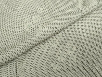 平和屋着物●本塩沢　草花文　正絹　逸品　未使用　DABF1314ud
