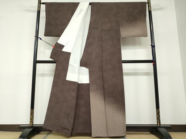 平和屋着物●江戸小紋　訪問着　雪輪文　正絹　逸品　DABF1316ud