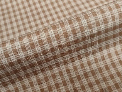平和屋着物●上質な紬　格子文　正絹　逸品　DABF1317ud