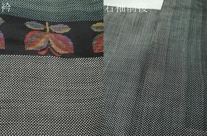 平和屋着物●本場大島紬　9マルキ　横段草花文　証紙付き　大山謹製　正絹　逸品　DABF1318ud