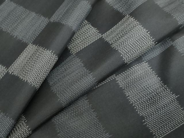 平和屋着物●本場大島紬　格子文　ほていや扱い　正絹　逸品　DABF1320ud