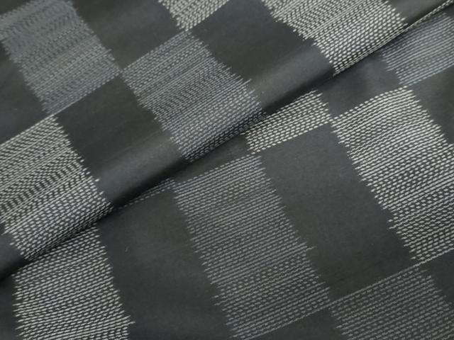 平和屋着物●本場大島紬　格子文　ほていや扱い　正絹　逸品　DABF1320ud