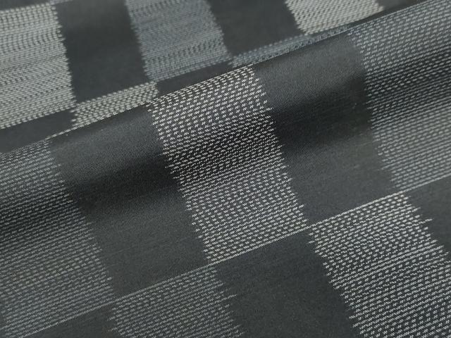 平和屋着物●本場大島紬　格子文　ほていや扱い　正絹　逸品　DABF1320ud