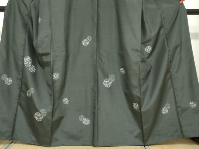 平和屋着物●訪問着　紬地　手毬文　正絹　逸品　DABF1321ud
